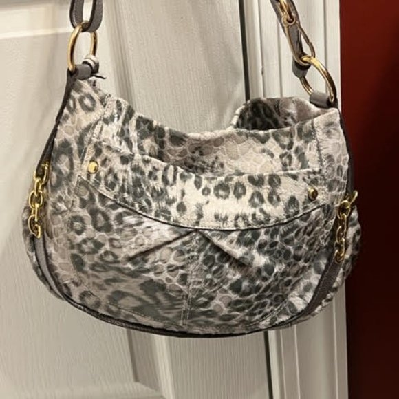 B. Makowsky Snow Leopard Leather Bag - Picture 2 of 6